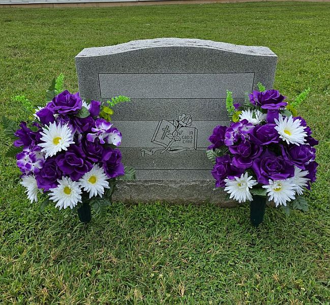 cemetery flower vases