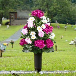 cemetery vase arrangement