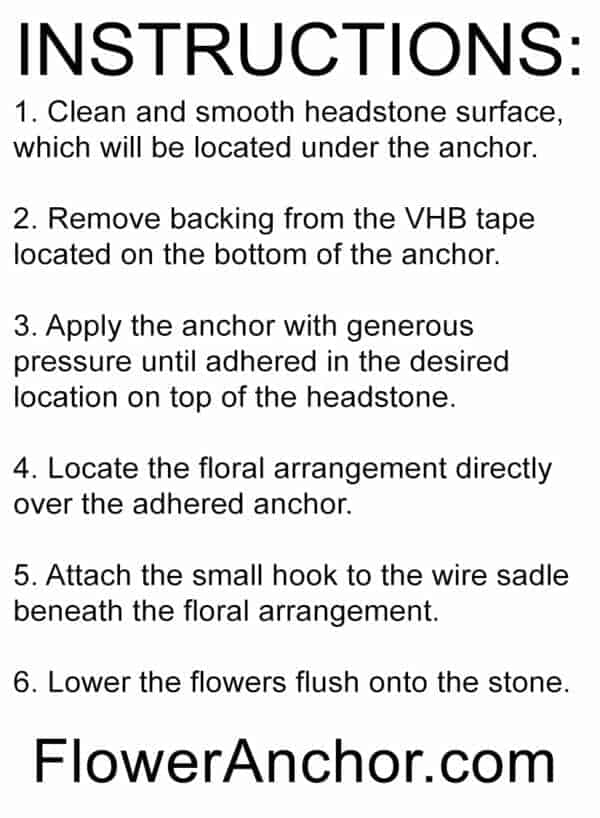 how to attach flowers to a monument